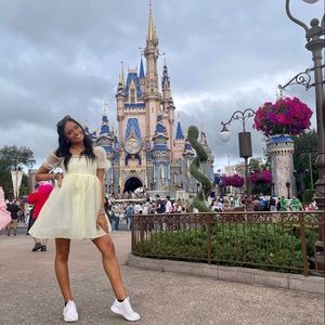 Yellow Selkie Puff Dress